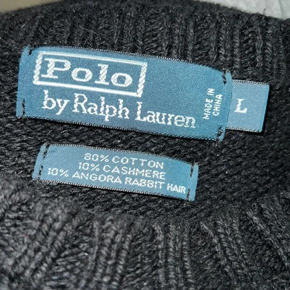 Polo Ralph Lauren Men’s Fair Isle Cashmere Angora Crew-Neck Sweater Size Large - Picture 3 of 4